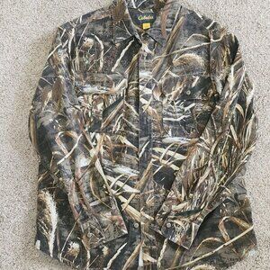 Cabela's Camo Heavy Duty Shirt - Men's Size L - Excellent Condition